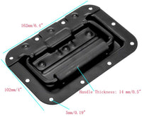 Thumbnail for MR DJ HR100B Medium Spring Loaded Recessed Heavy Duty Black Flight Case Speaker Cabinet Road Case Handle