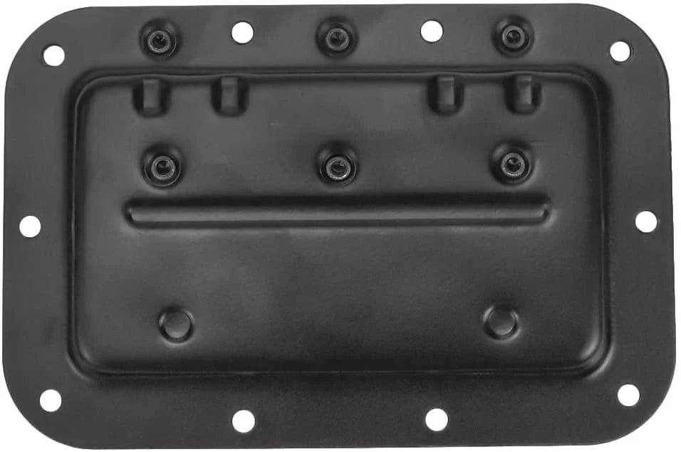 2 MR DJ HR100B Spring Loaded Recessed Handle Spring Loaded Recessed Heavy Duty Black Flight Case Speaker Cabinet Handle