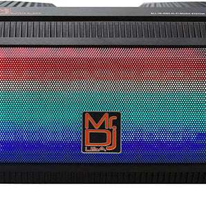 MR DJ Matrix BK 6.5" Powered Speaker, Built-in Bluetooth, USB/SD Card Reader