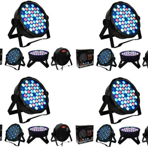 MR DJ LS100 Stand & 4 MEGA354 Slim Disco DJ Party Club Stage Show Lighting Flat Par Wash Lighting