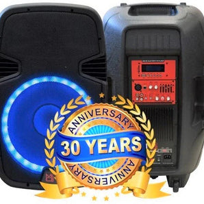 2 MR DJ PBX2690LB 15" Bluetooth Speaker + Stand 2-way 15" PA DJ 3500W Active Powered