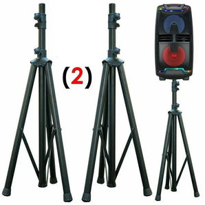 2 MR DJ SS250 Universal Black Heavy Duty Folding Tripod PRO PA DJ Home On Stage Speaker Stand
