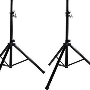 2 MR DJ Heavy Duty PA DJ Speaker Universal Adjustable Height Tripod Stands