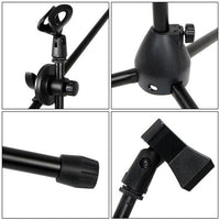 Thumbnail for MR DJ MS500 Universal Heavy-Duty Tripod Microphone Stand with Mic Holder Clips