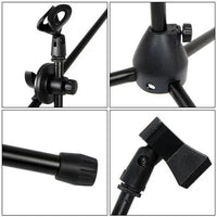 Thumbnail for MR DJ MS700PKG 2 Microphone Stands Adjustable Boom Stage or Instrument with Mic Holder Clips & Carry Bag & 2 25' Cable