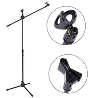 Thumbnail for MR DJ MS700PKG 2 Microphone Stands Adjustable Boom Stage or Instrument with Mic Holder Clips & Carry Bag & 2 25' Cable
