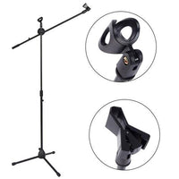 Thumbnail for MR DJ MS500 Universal Heavy-Duty Tripod Microphone Stand with Mic Holder Clips