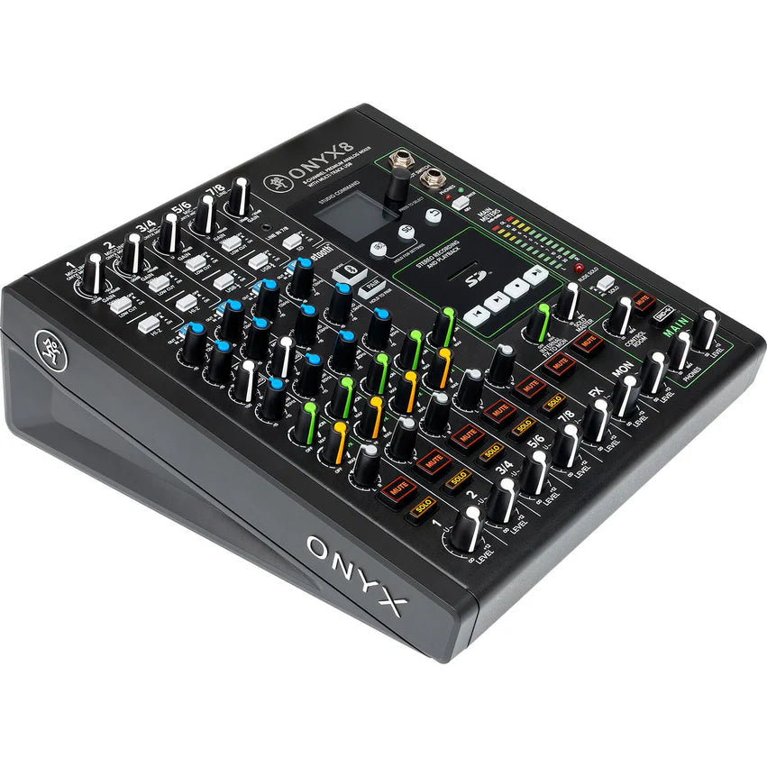 Mackie Onyx8 8-channel Analog Mixer with Multi-Track USB 8-channel Analog Mixer with 24-bit/96kHz Multi-track Recording and Built-in Effects