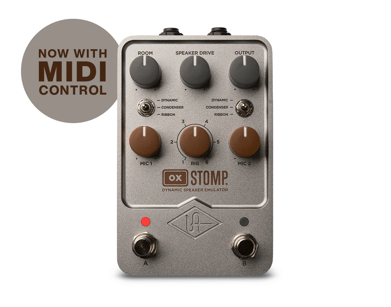 Universal Audio UA-OX-STOMP-U OX Stomp Dynamic Speaker Emulator Stereo Pedal