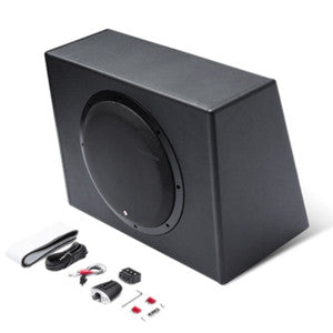 Rockford Fosgate P300-8P Punch 8" 300W Powered Enclosure Subwoofer + 8 Gauge Kit