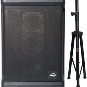Peavey Solo Portable Battery Powered PA System with Bluetooth + Speaker Stand