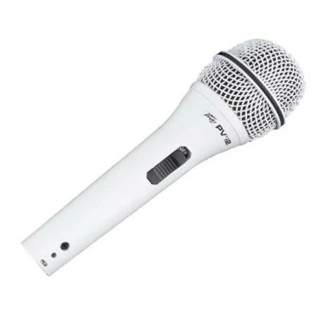 Peavey PVI 2W White Cardioid Unidirectional Dynamic Vocal Microphone with XLR Cable