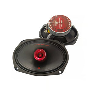 Power Acoustik PR-694T 6"x9" 2-Way Midrange Pro Audio Speakers w/ Bullet Tweeter Pair