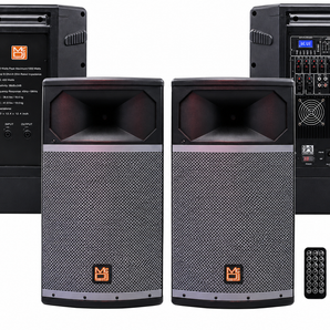 MR DJ PRO115BT & PRO115S PA DJ Active & Passive Speaker & Stands Professional PRO PA DJ 15" 2-Way Full-Range Active & Passive DJ PA Multipurpose Live Sound Loudspeaker