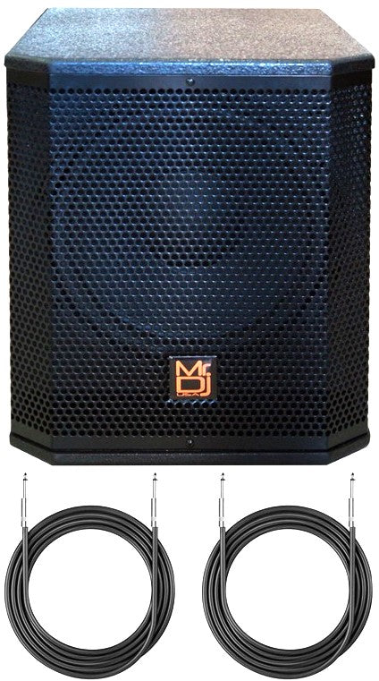 MR DJ PRO3500BT 12" 3500W Pro Active Subwoofer with 2 Speaker Output Package