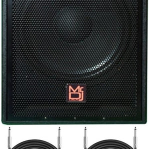 MR DJ PRO5000BT 15" 5000W Pro Active Subwoofer with 2 Speaker Output Package