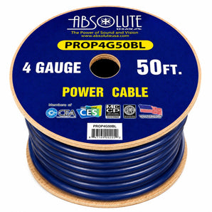PRO 4 GAUGE 50' POWER CABLE BLUE