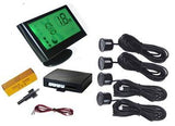 Absolute PS1000 Front and Rear Parking Sensor System components including display units and sensors.