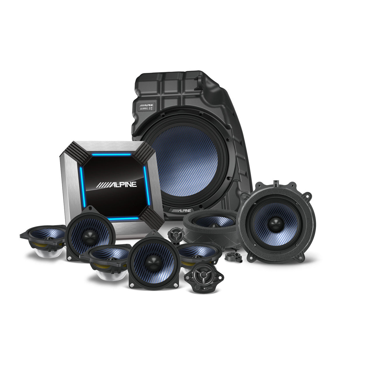 Alpine PSS-TSLA-223P 13-Speaker Sound System Upgrade for the 2022-Up Tesla Model 3 with Factory Premium Audio