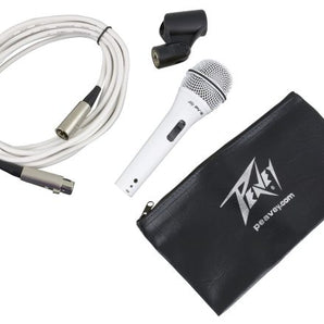 Peavey PV®i 2W Microphone – XLR cable Dynamic Vocal Microphone with XLR Cable - White