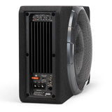 Alpine PWV-SB10 powered subwoofer enclosure showcasing sleek design and powerful sound performance.