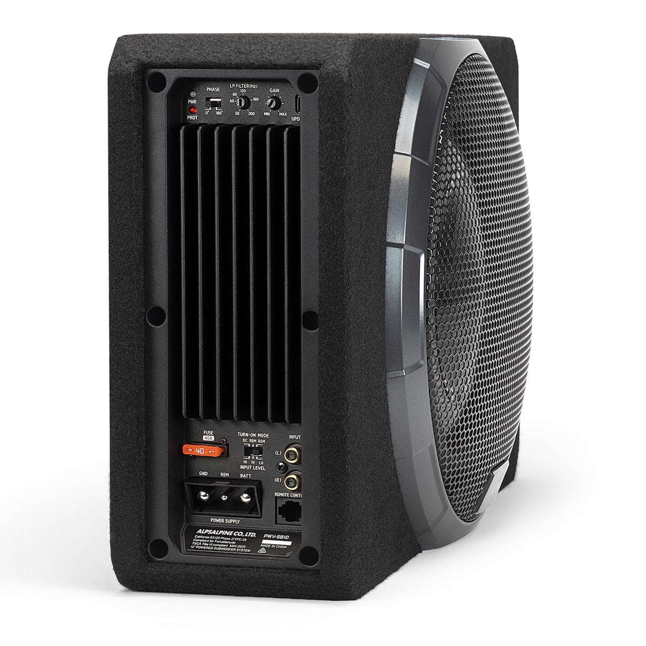 Alpine PWV-SB10 10" BassRev Powered Subwoofer Enclosure