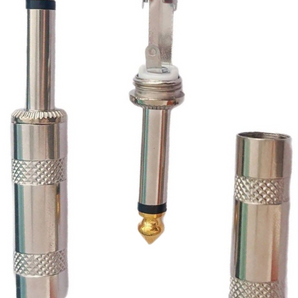 MR DJ QMH2 1 Pair 1/4" Mono Male Speaker Cable Connectors