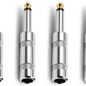 MR DJ QMH4 2 Pair 1/4" Mono Male Speaker Cable Connectors