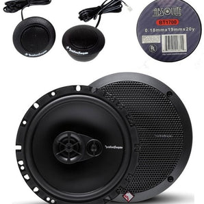 Rockford Fosgate R1T-S 1" Tweeter & R165X3 6.5" 3-Way Coaxial Speaker