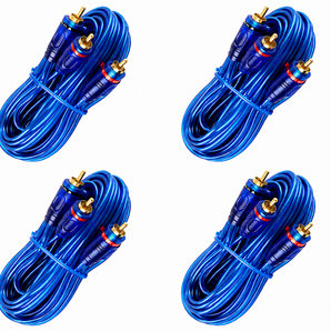 4 MK Audio 17' RCA Stereo Plug Cable 2 Male to 2 Male Car Stereo Marine Home Audio ATV