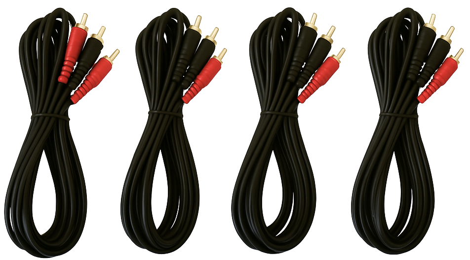 8 Absolute 6' RCA Interconnect Cable Wire Marine Car Amplifier Stereo Home Audio