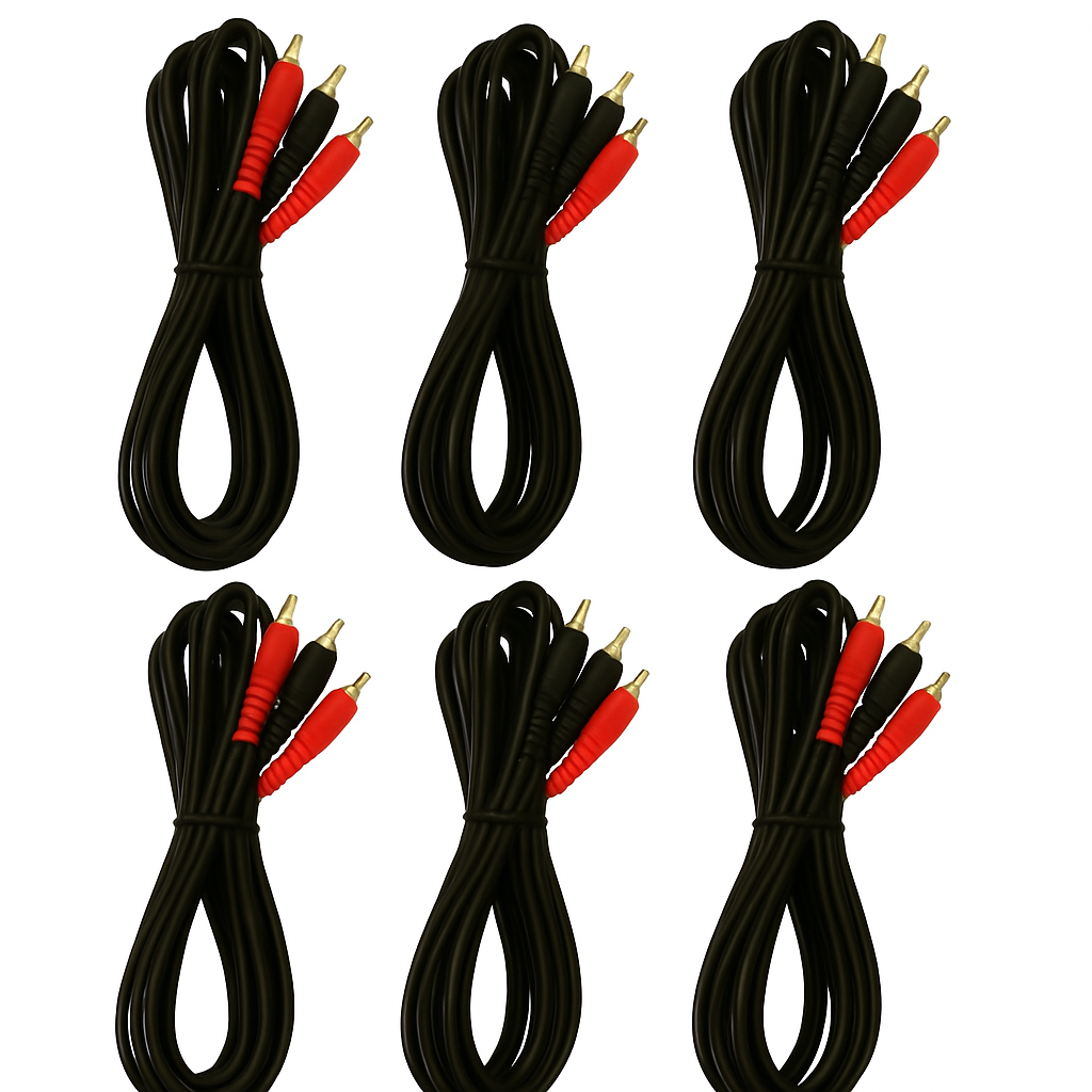 8 Absolute 6' RCA Interconnect Cable Wire Marine Car Amplifier Stereo Home Audio