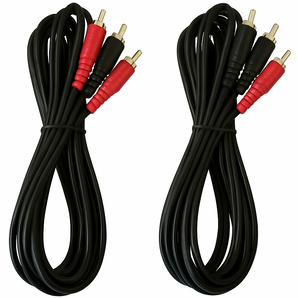 2 Absolute 12' RCA Interconnect Cable Wire Marine Car Amplifier Stereo Home Audio