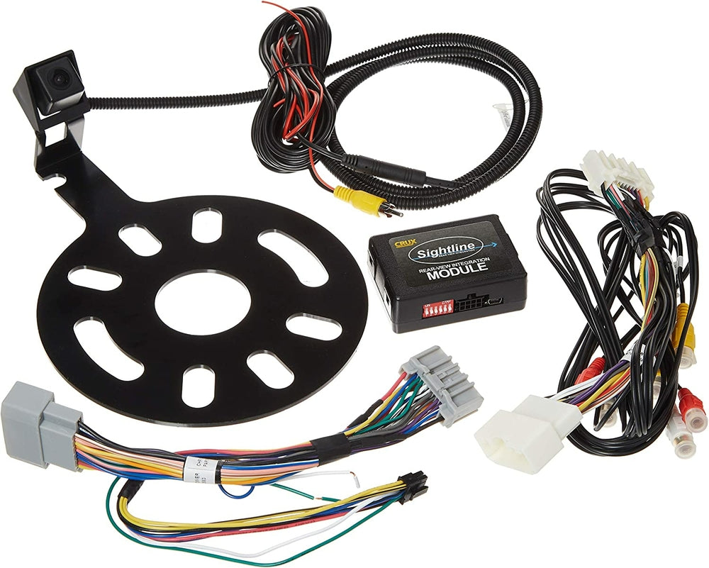 Crux RVCCH-75WM Rear-view Integration for Jeep Wrangler 2007-Up & Spare Tire Mount Camera w/ Moving Guidelines