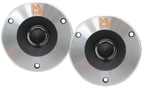 MR DJ HDT500S Pair Slim 4" 600W Chrome High Compression Titanium Bullet Super Tweeter