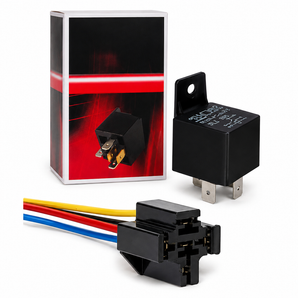 Absolute In-line ATC Fuse Holder, Relay RLS125 12 VCD Automotive Relay SPDT 30/40A and SRS105 12 VDC 5-Pin Relay Socket