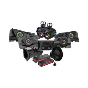 Cerwin Vega RPMRZRKD43 2014+ RZR XP Complete Audio Kit with 6 Ch & 1 Ch Digital Amplifier 10” Sealed Marine Subwoofer, 6.5” Tower Speaker System, and CMR3 Media Audio Player