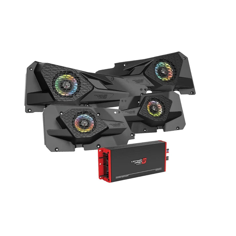 Cerwin Vega RPMRZRKM41 2014 + Razor Speaker Kit 4 Channel Digital Amplifier