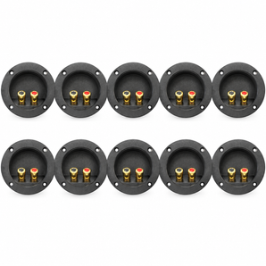 10 SPEAKER ROUND DJ BOX TERMINAL CUP GOLD POST SUBWOOFER CABINET ENCLOSURE