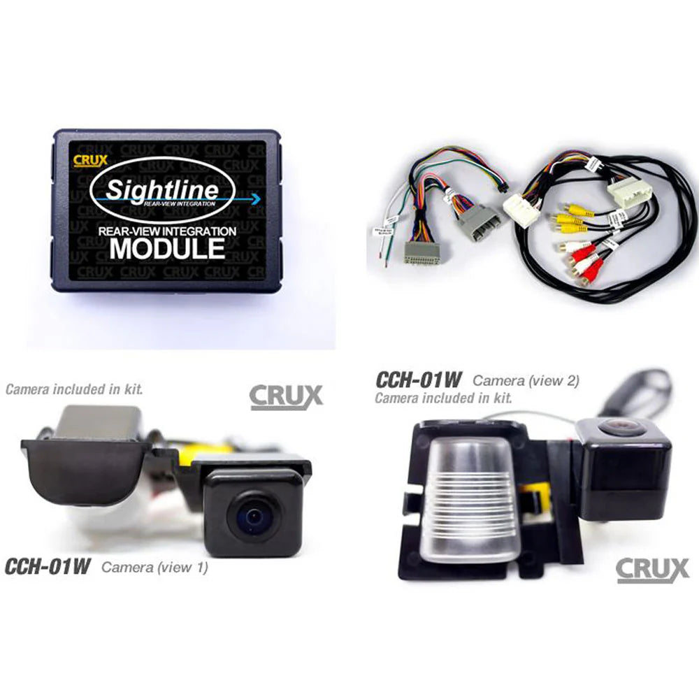 Crux RVCCH-75W Rear-view Integration System for Jeep Wrangler Vehicles w/ MYGIG Systems 2007-Up