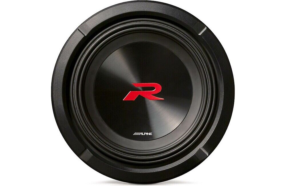 Alpine R2-W8D4 8" R Series 1,000 Watt Car Audio Subwoofer, 4 Ohm, Dual VC Sub + KTE-8G.3 Grille