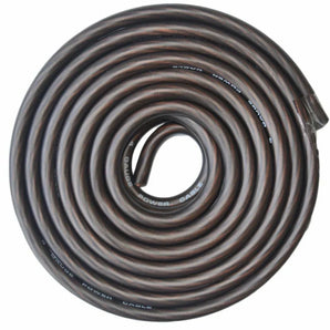 20' FT 4 GAUGE GA AWG BLACK WIRE CABLE POWER GROUND PRIMARY AMP FLEXIBLE