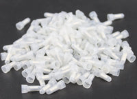 Thumbnail for 1000 White Crimp Cap Connectors Nylon Closed Ends Snow Caps