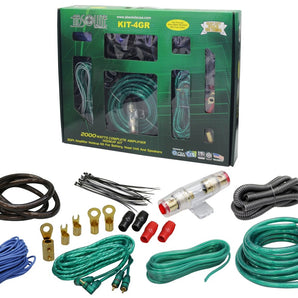 KIT4GR AMP KIT PRO Marine Auto Car RV 4 Gauge 2000W Amplifie Installation Amp Kit