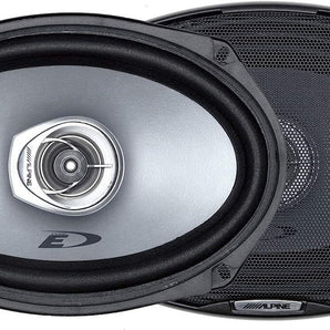Alpine SXE-6925S 280W 6x9" 2-Way Type-E Series Coaxial Speakers, Mylar Tweeter