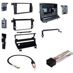 Metra 95-9310B BMW 99-06 3-Series with 5-Switch Panel Vehicle Double DIN Dash Installation Kit with Metra 70-8590 Wiring Harness and Metra 40-VW10 Antenna Adapter