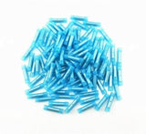 INSTALL BAY BNBC Butt Connectors in blue, 16-14 gauge, ideal for electronics and wiring applications.