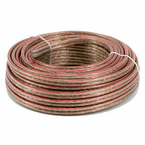 4 Pack 12 Gauge 25 FT Clear Speaker Wire Copper Clad Stranded Wire