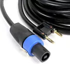 MR DJ CBSM100 100 Feet PRO PA DJ Speakon Male to Banana Plug Speaker Cable