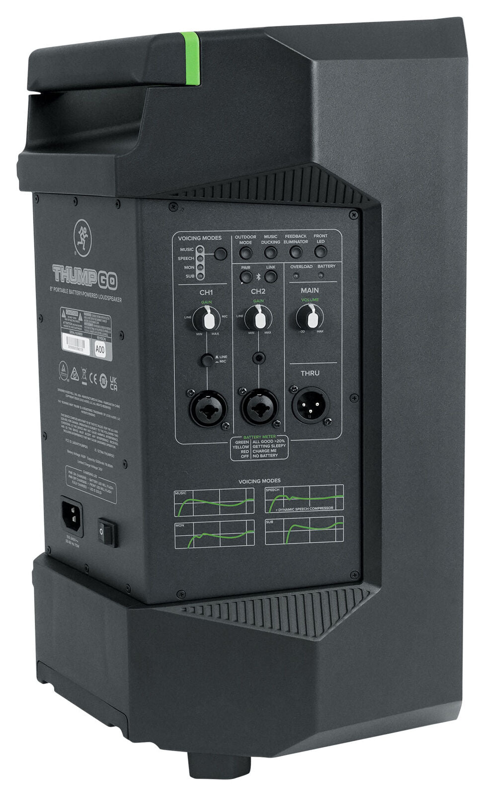 Mackie Thump GO 8" Portable Battery-Powered Loudspeaker +EM-89D Mic